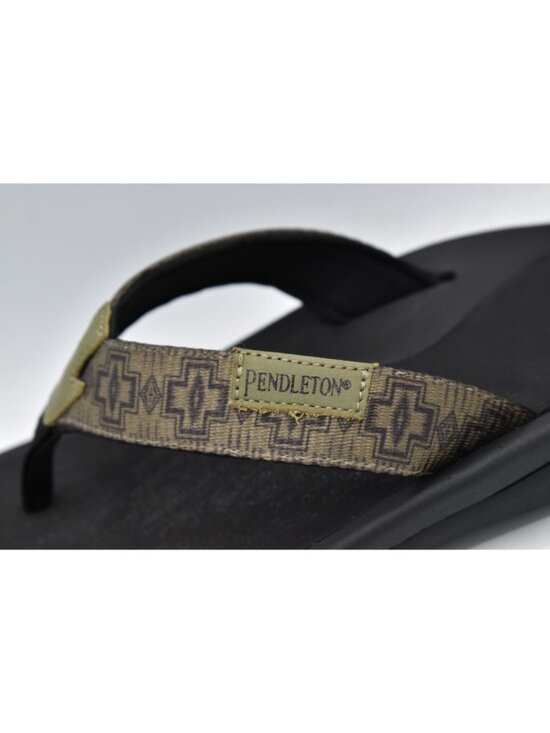 Pendleton Mens Size 13 Harding Thong Olive Flip Flops Sandals Shoes main image 4